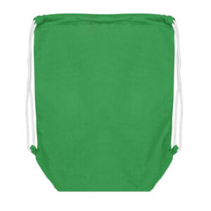 GREEN COTTON BACKPACK WITH BOTTOM GUSSET